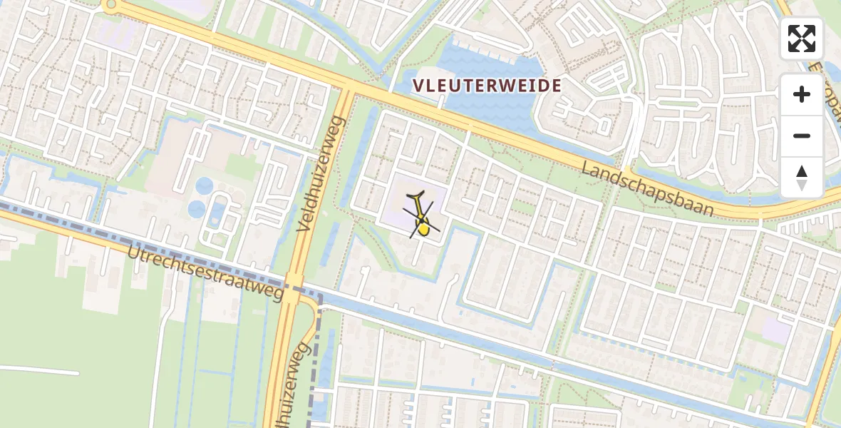 Routekaart van de vlucht: Lifeliner 1 naar Vleuten