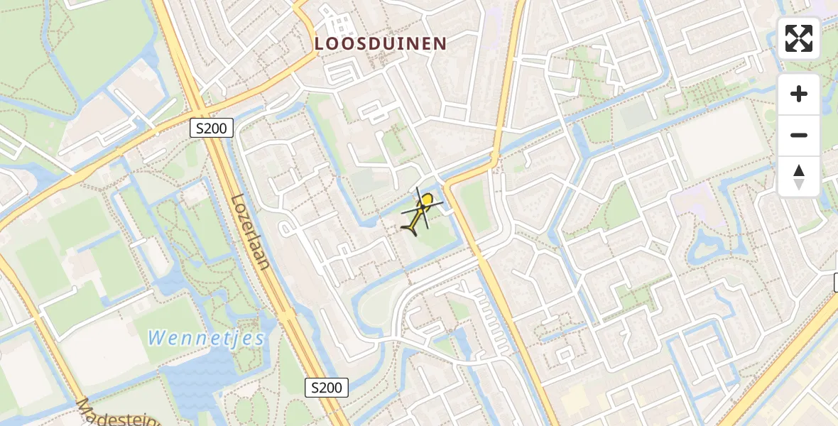 Routekaart van de vlucht: Lifeliner 2 naar Den Haag