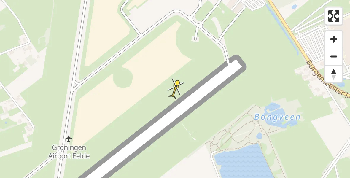 Routekaart van de vlucht: Lifeliner 4 naar Groningen Airport Eelde