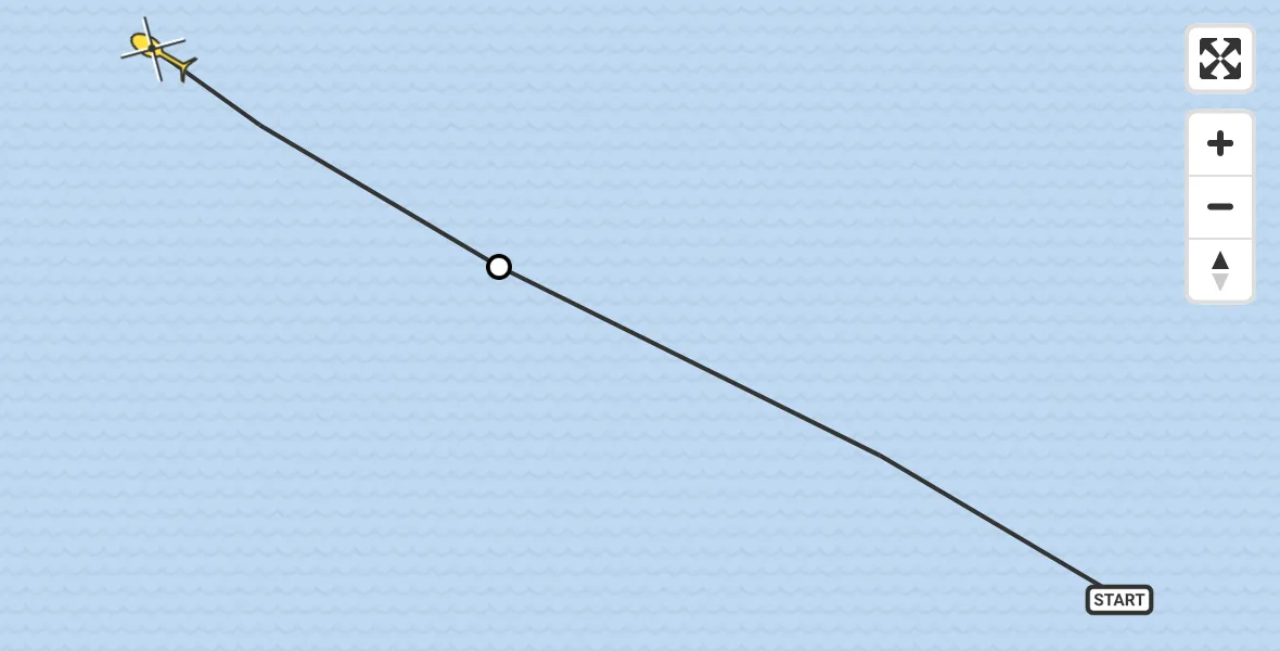 Routekaart van de vlucht: Ambulancehelikopter naar Oosterend