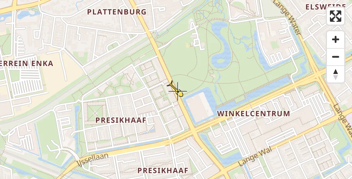 Routekaart van de vlucht: Lifeliner 3 naar Arnhem