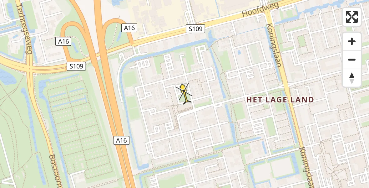 Routekaart van de vlucht: Lifeliner 2 naar Rotterdam