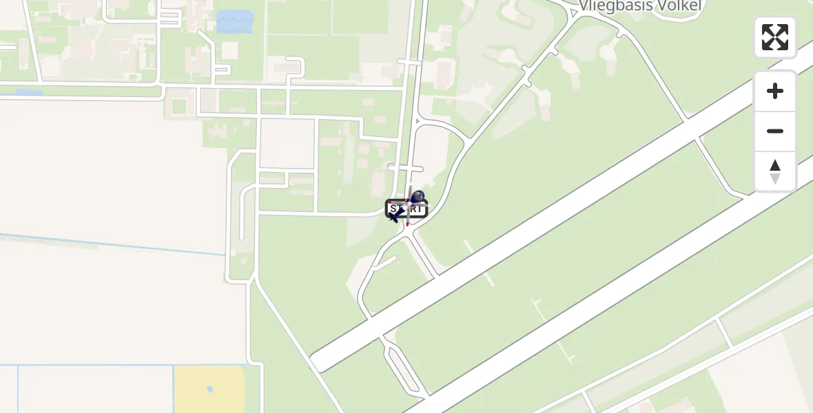Vluchtroute Politiehelikopter Vliegbasis Volkel - Vliegbasis Volkel, 24 juni 2023, 15:25