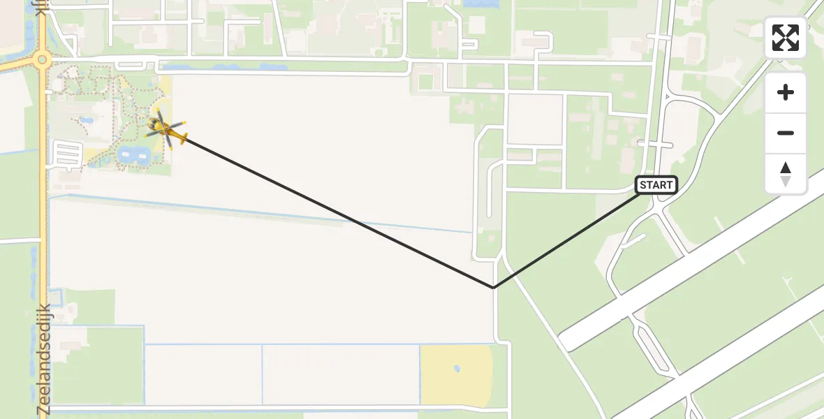 Vluchtroute Traumahelikopter Vliegbasis Volkel - Vliegbasis Volkel, 25 juni 2023, 00:42