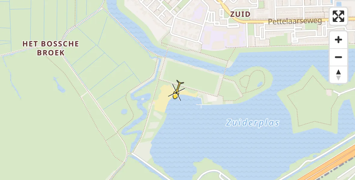 Routekaart van de vlucht: Lifeliner 3 naar 's-Hertogenbosch