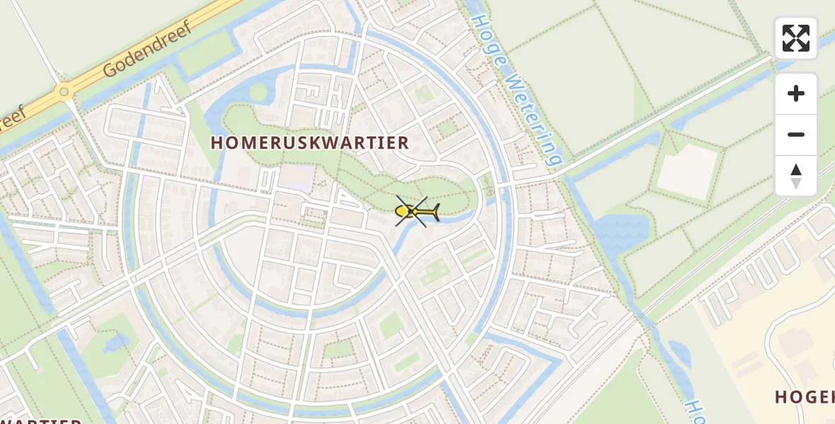 Routekaart van de vlucht: Lifeliner 1 naar Almere