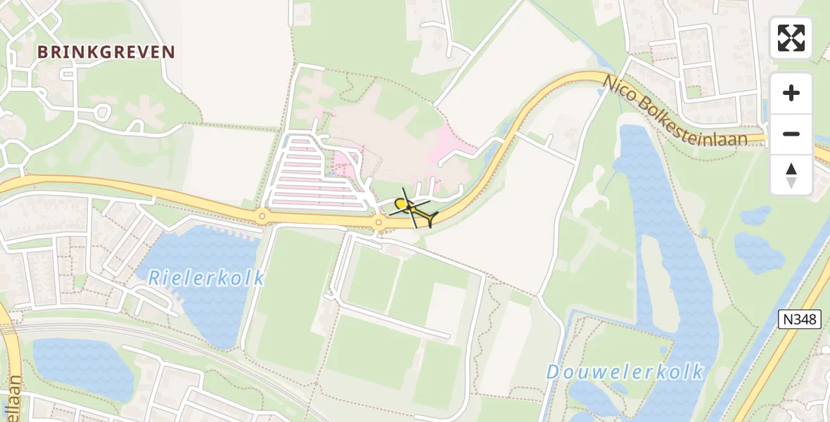 Routekaart van de vlucht: Lifeliner 1 naar Deventer