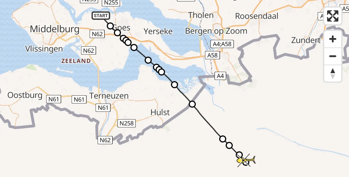Routekaart van de vlucht: Lifeliner 2 naar Edegem