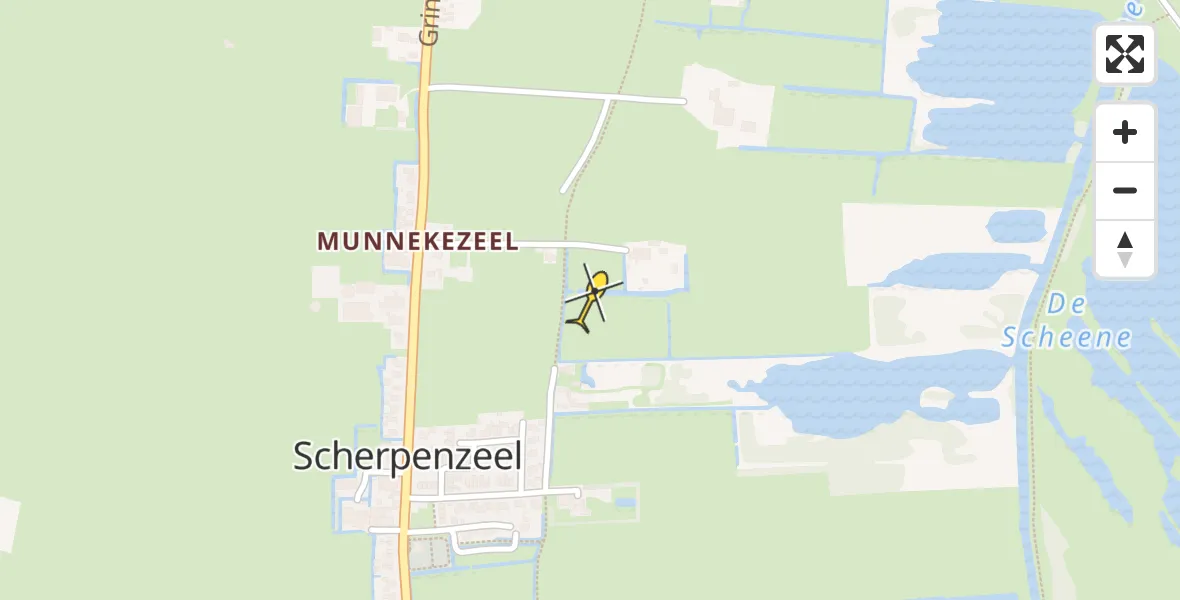 Routekaart van de vlucht: Lifeliner 4 naar Munnekeburen