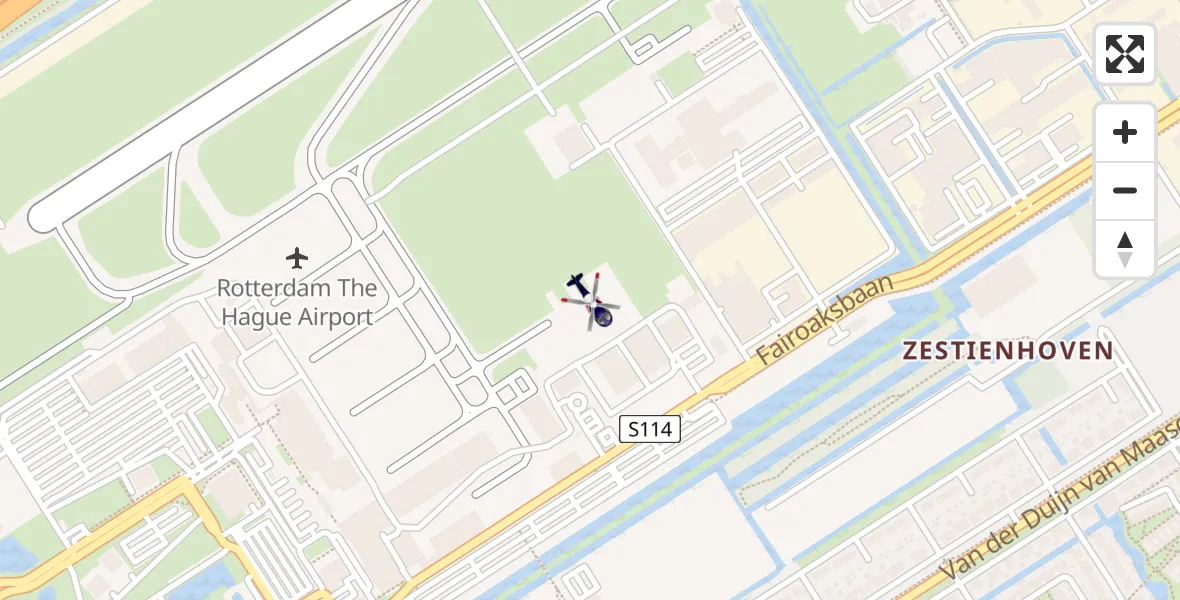 Vluchtroute Politiehelikopter Rotterdam The Hague Airport - Rotterdam The Hague Airport, 28 juni 2023, 11:43