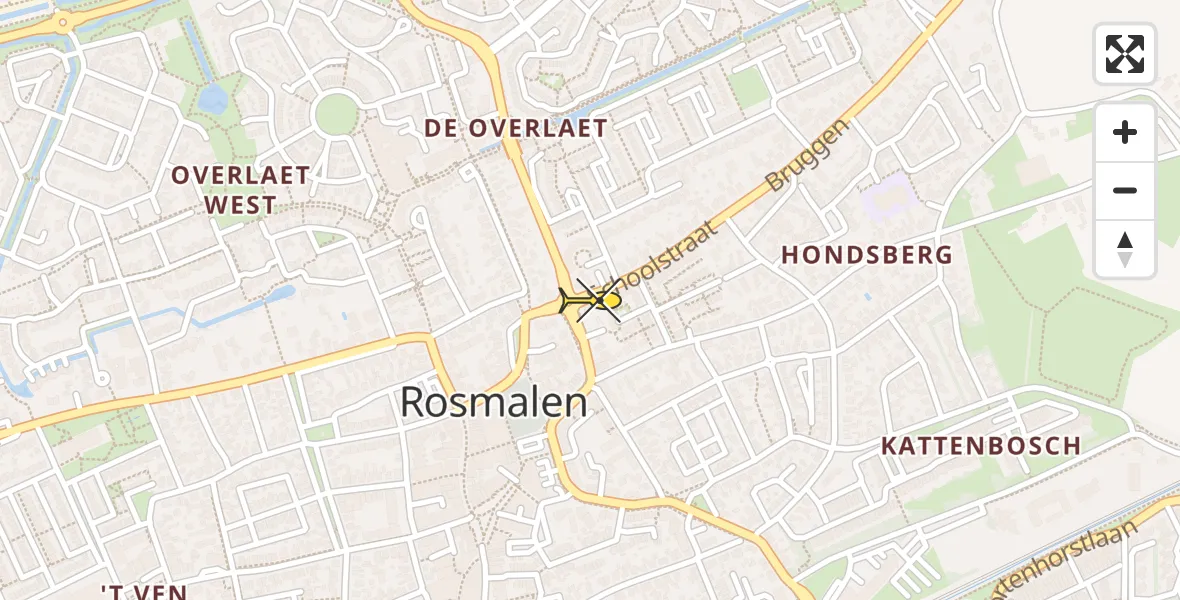 Routekaart van de vlucht: Lifeliner 3 naar Rosmalen