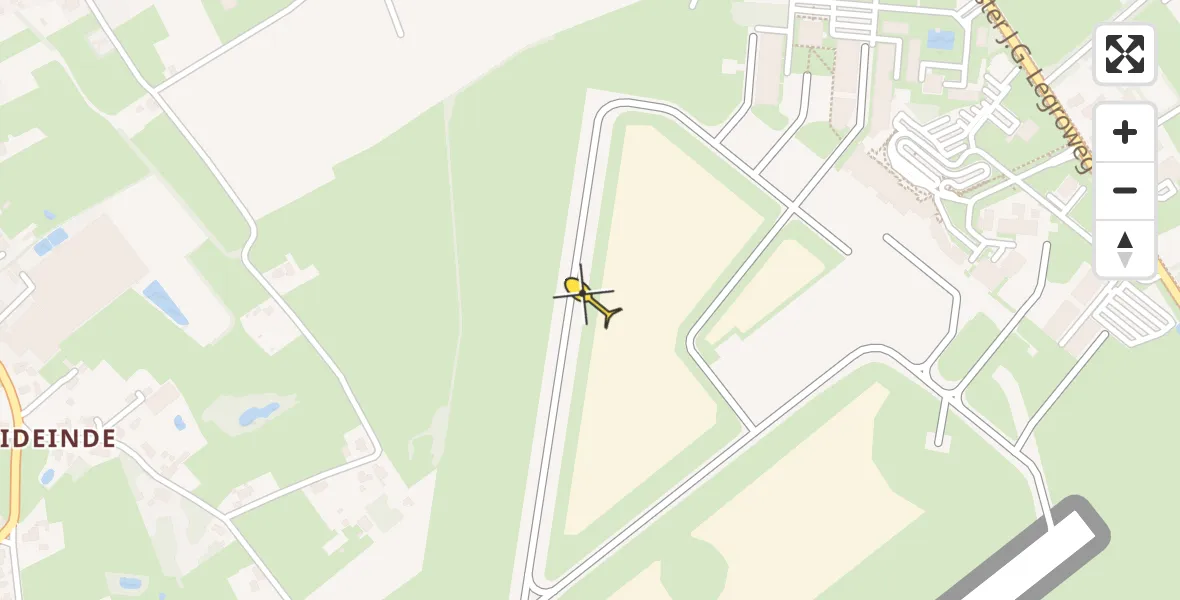 Routekaart van de vlucht: Traumahelikopter naar Groningen Airport Eelde