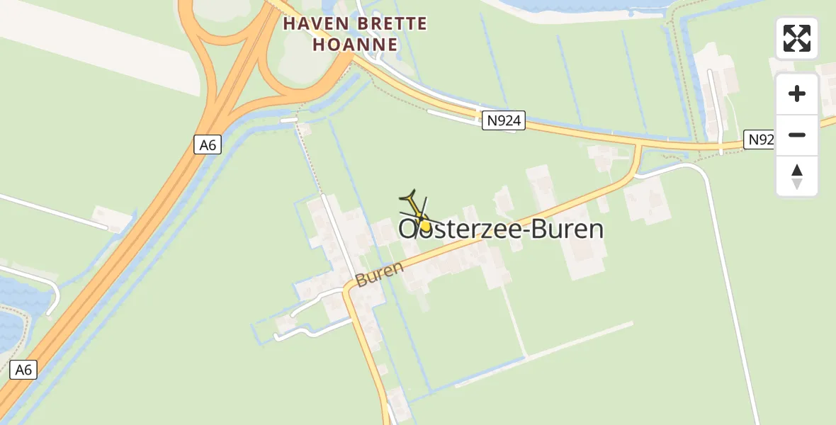 Routekaart van de vlucht: Lifeliner 4 naar Oosterzee