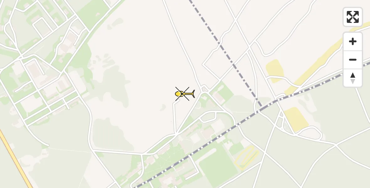 Routekaart van de vlucht: Politiehelikopter naar 't Harde