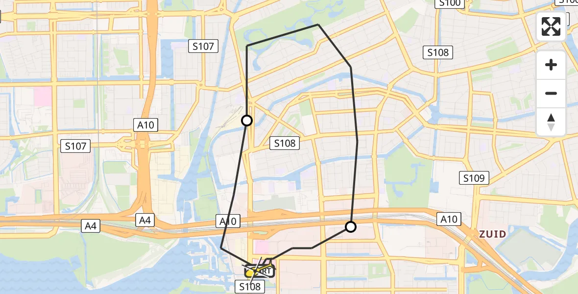 Routekaart van de vlucht: Lifeliner 1 naar VU Medisch Centrum Amsterdam