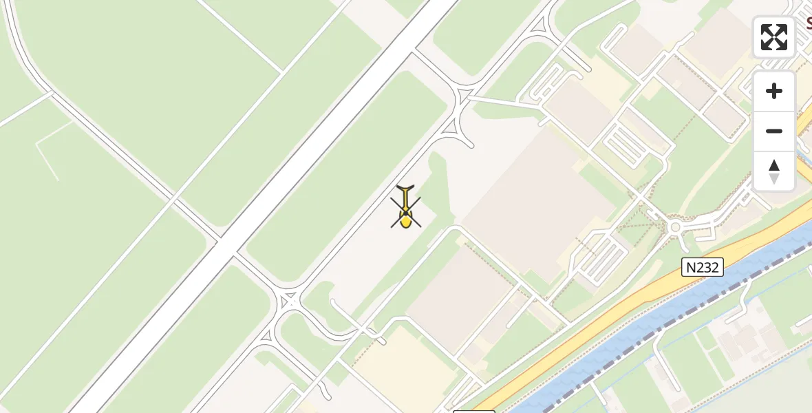 Routekaart van de vlucht: Politiehelikopter naar Schiphol