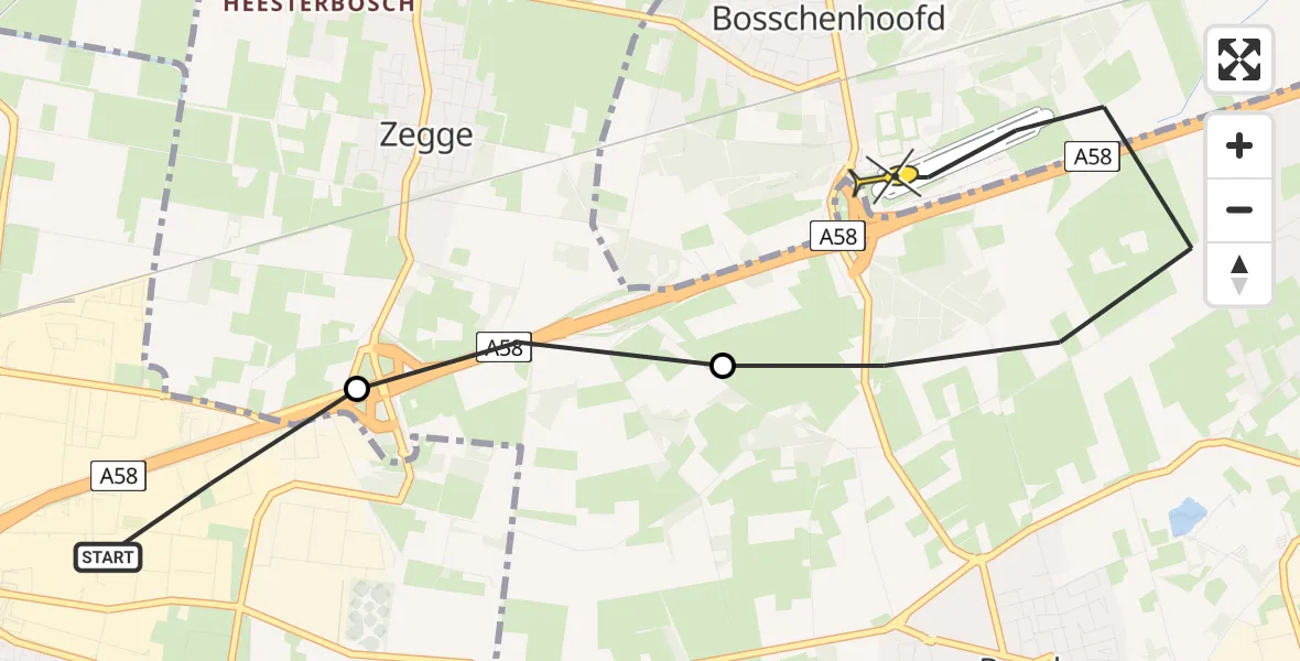 Routekaart van de vlucht: Lifeliner 2 naar Breda International Airport