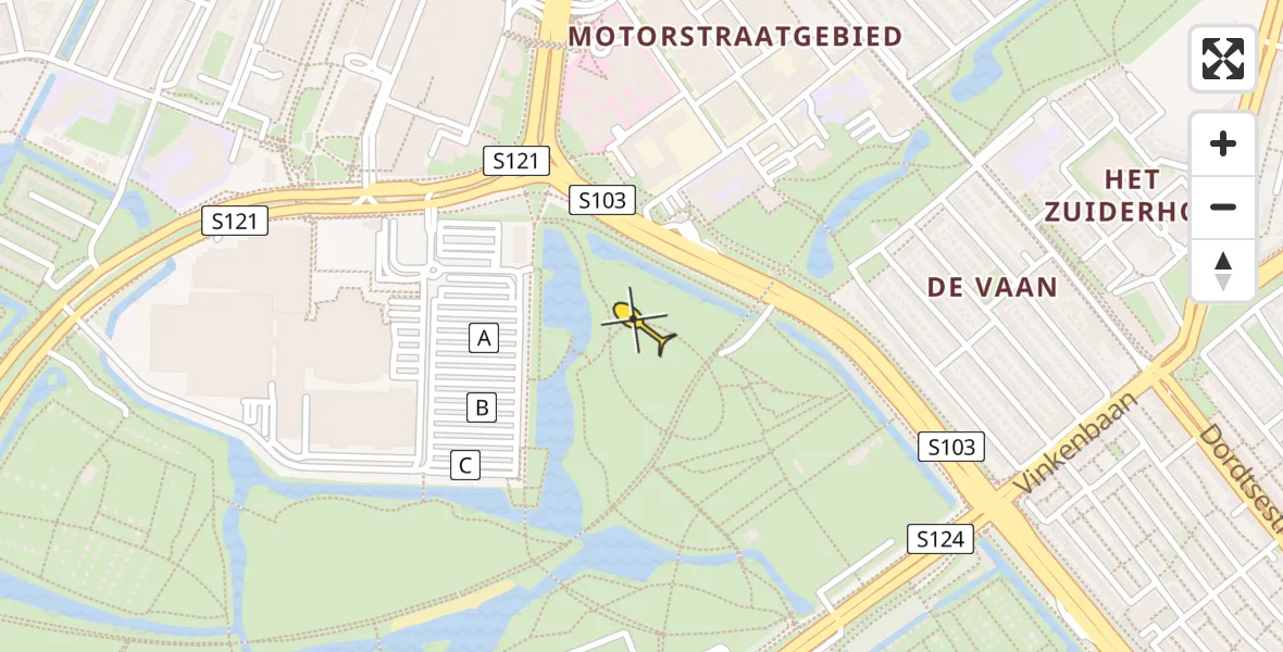 Routekaart van de vlucht: Lifeliner 2 naar Rotterdam