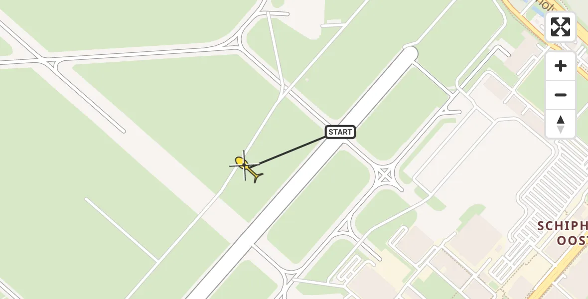 Vluchtroute Politiehelikopter van Schiphol naar Schiphol