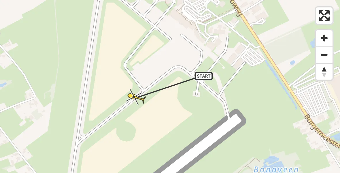 Routekaart van de vlucht: Traumahelikopter naar Groningen Airport Eelde