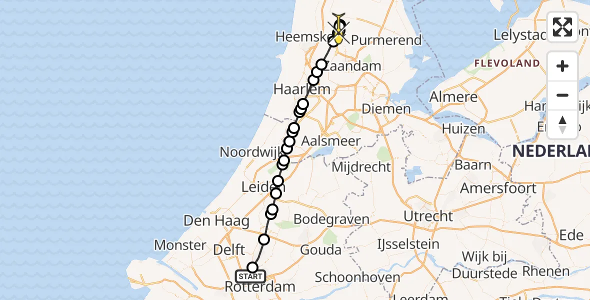 Routekaart van de vlucht: Lifeliner 2 naar Markenbinnen