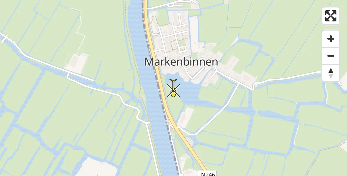 Routekaart van de vlucht: Lifeliner 2 naar Markenbinnen