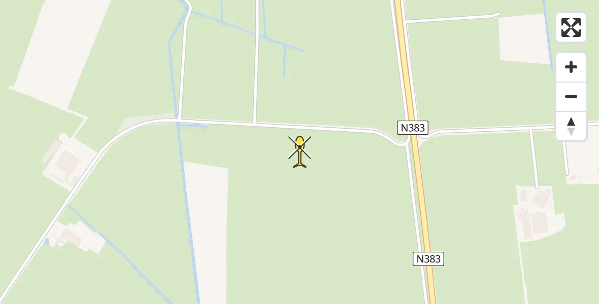 Routekaart van de vlucht: Ambulancehelikopter naar St.-Annaparochie