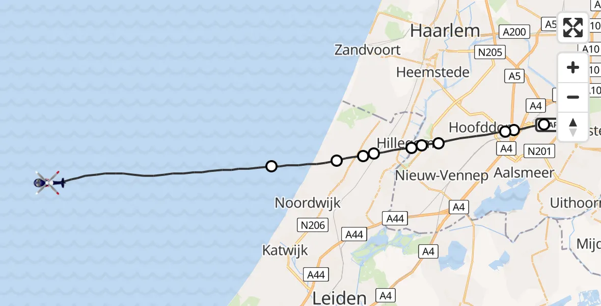 Vluchtroute Politiehelikopter Schiphol - , 03 juli 2023, 06:38