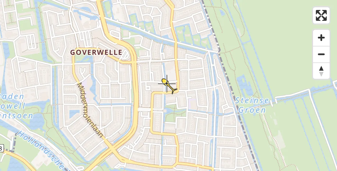 Routekaart van de vlucht: Lifeliner 2 naar Gouda