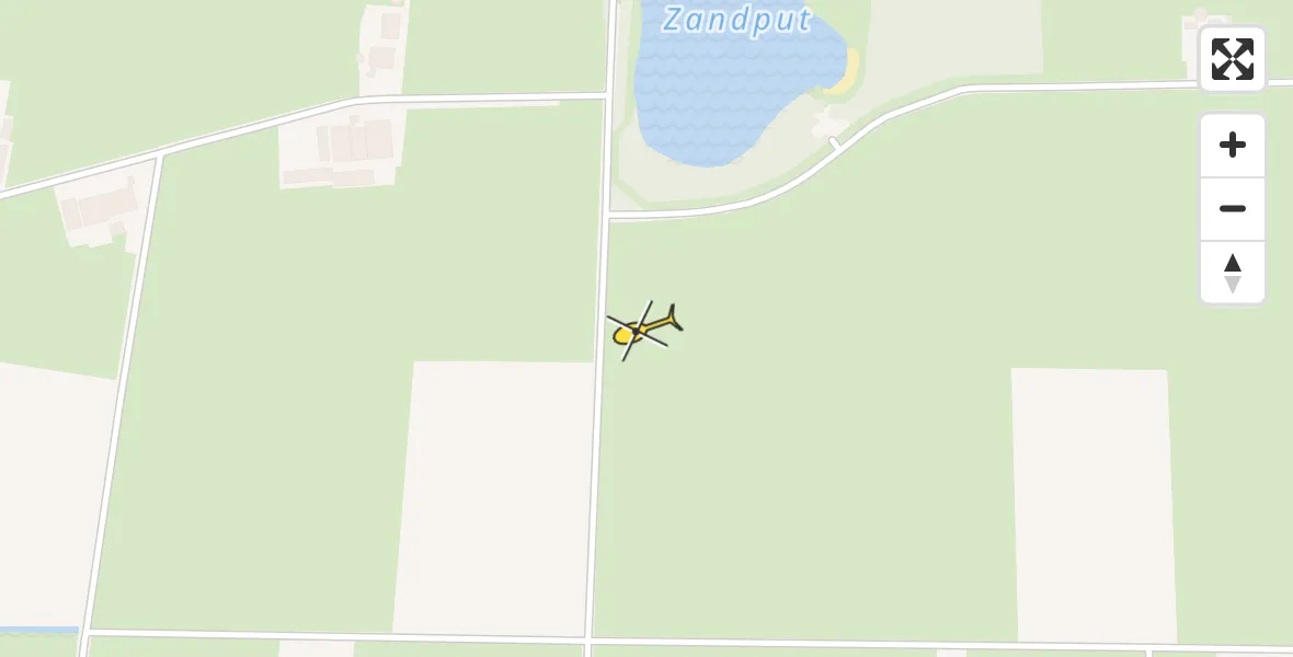 Routekaart van de vlucht: Politiehelikopter naar Herwijnen