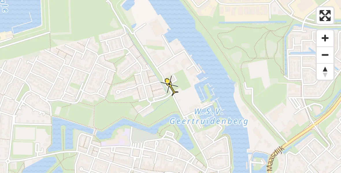 Routekaart van de vlucht: Lifeliner 2 naar Geertruidenberg