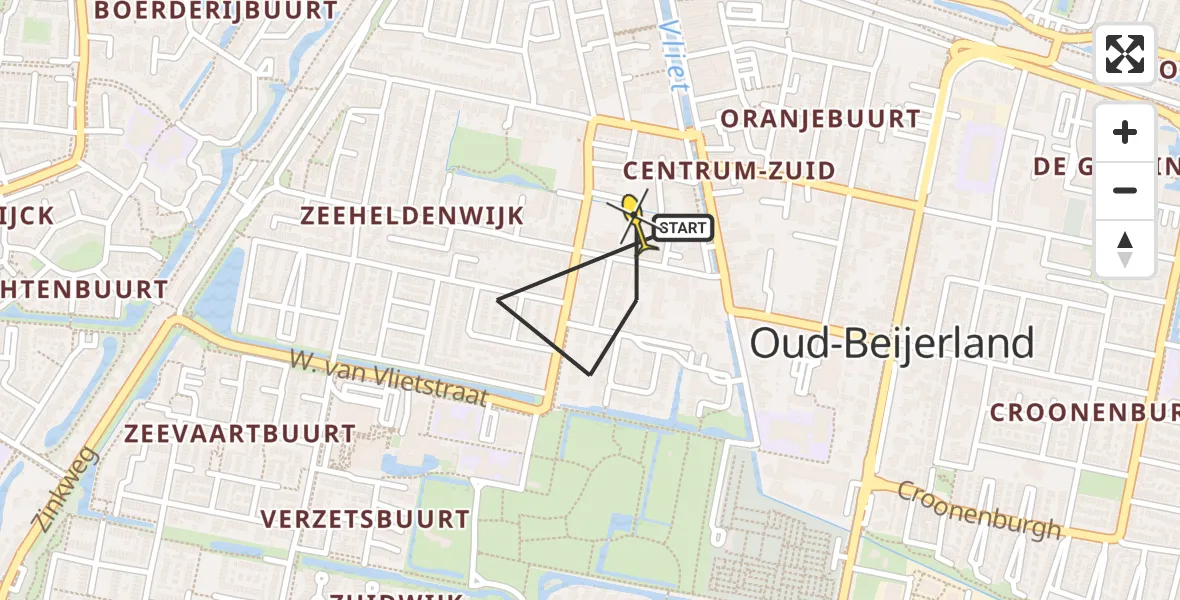 Routekaart van de vlucht: Lifeliner 2 naar Oud-Beijerland