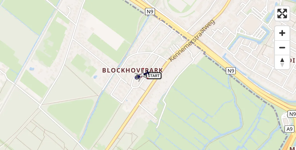 Vluchtroute Politiehelikopter Heiloo - Heiloo, 07 juli 2023, 11:46