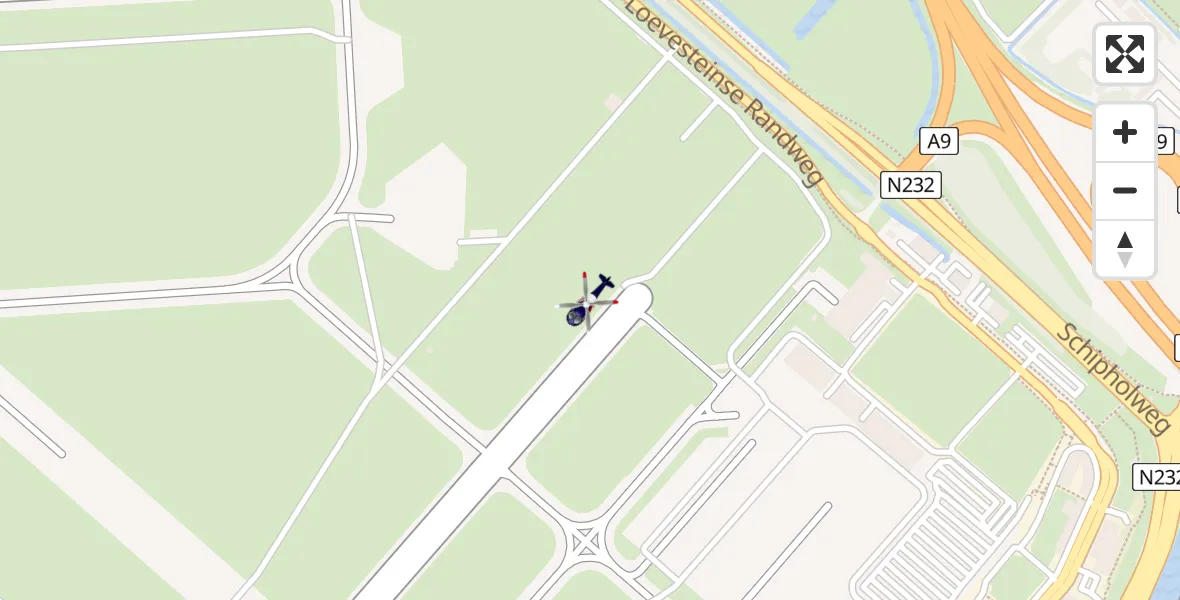 Vluchtroute Politiehelikopter Schiphol - Schiphol, 07 juli 2023, 13:33