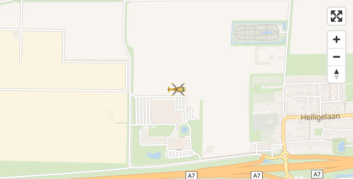 Vluchtroute Traumahelikopter Zuidbroek - Zuidbroek, 07 juli 2023, 13:47