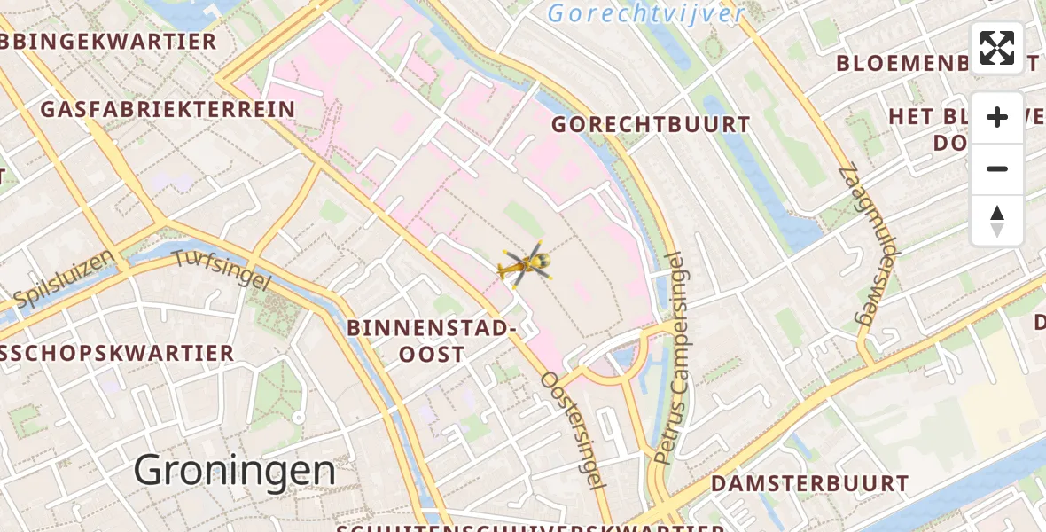 Vluchtroute Traumahelikopter Universitair Medisch Centrum Groningen - Universitair Medisch Centrum Groningen, 07 juli 2023, 14:31
