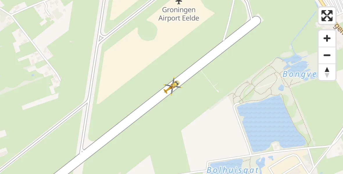 Vluchtroute Traumahelikopter Groningen Airport Eelde - Groningen Airport Eelde, 07 juli 2023, 14:58