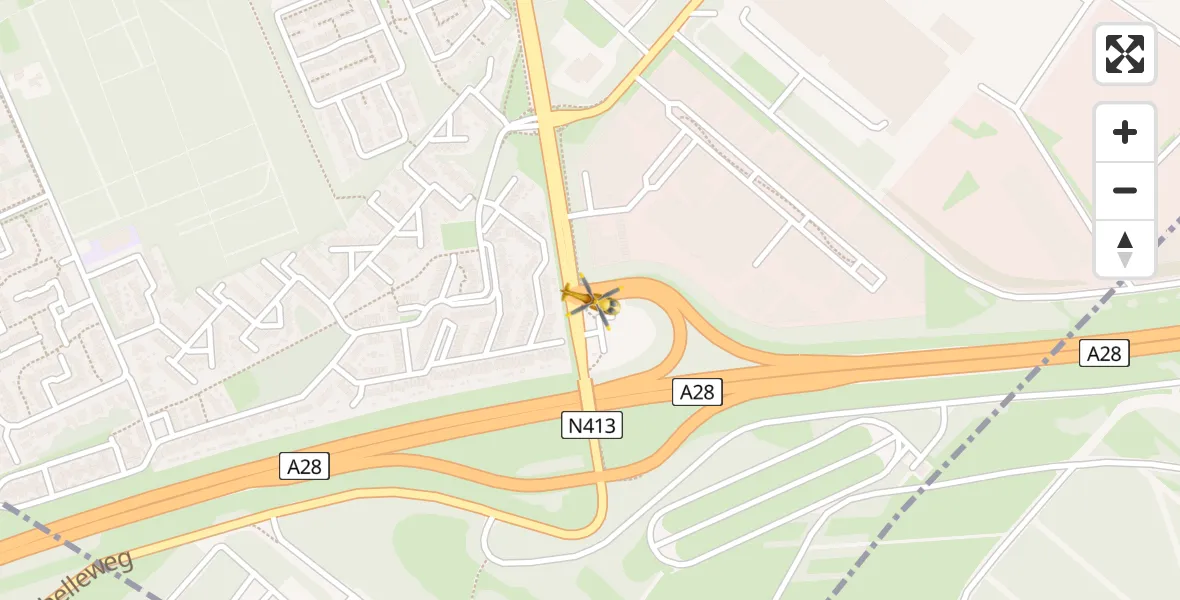 Vluchtroute Traumahelikopter Soesterberg - Soesterberg, 07 juli 2023, 15:08