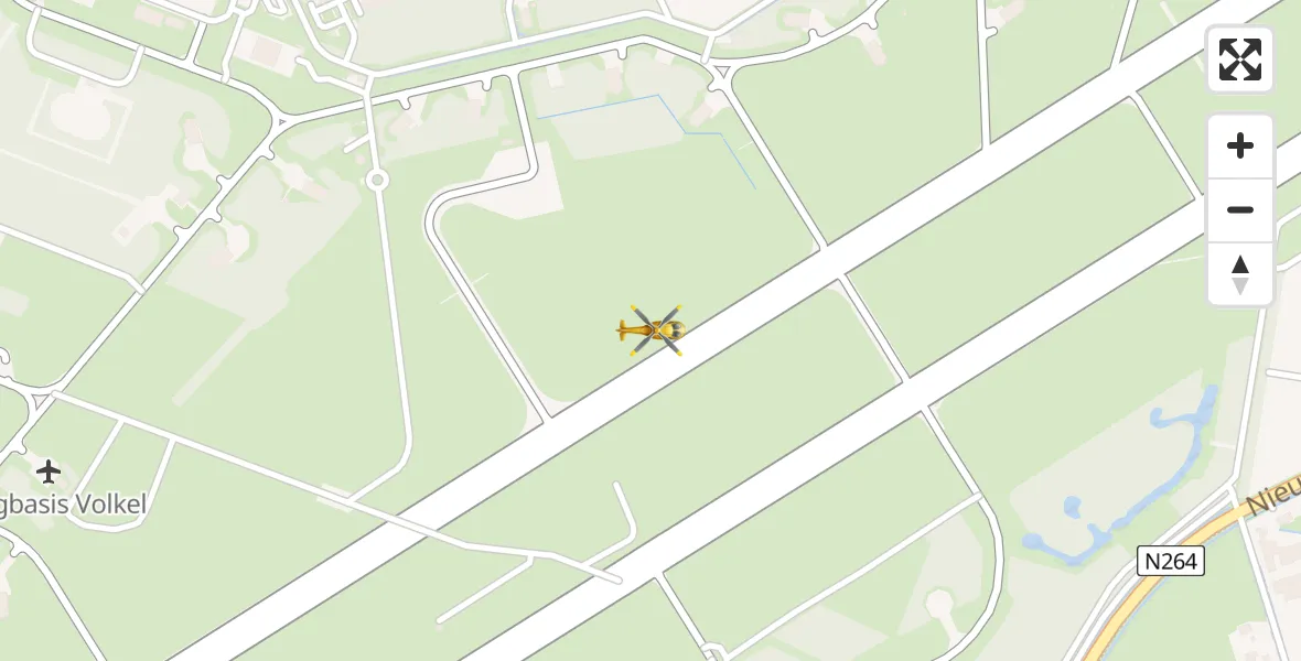 Vluchtroute Traumahelikopter Vliegbasis Volkel - Vliegbasis Volkel, 07 juli 2023, 21:09