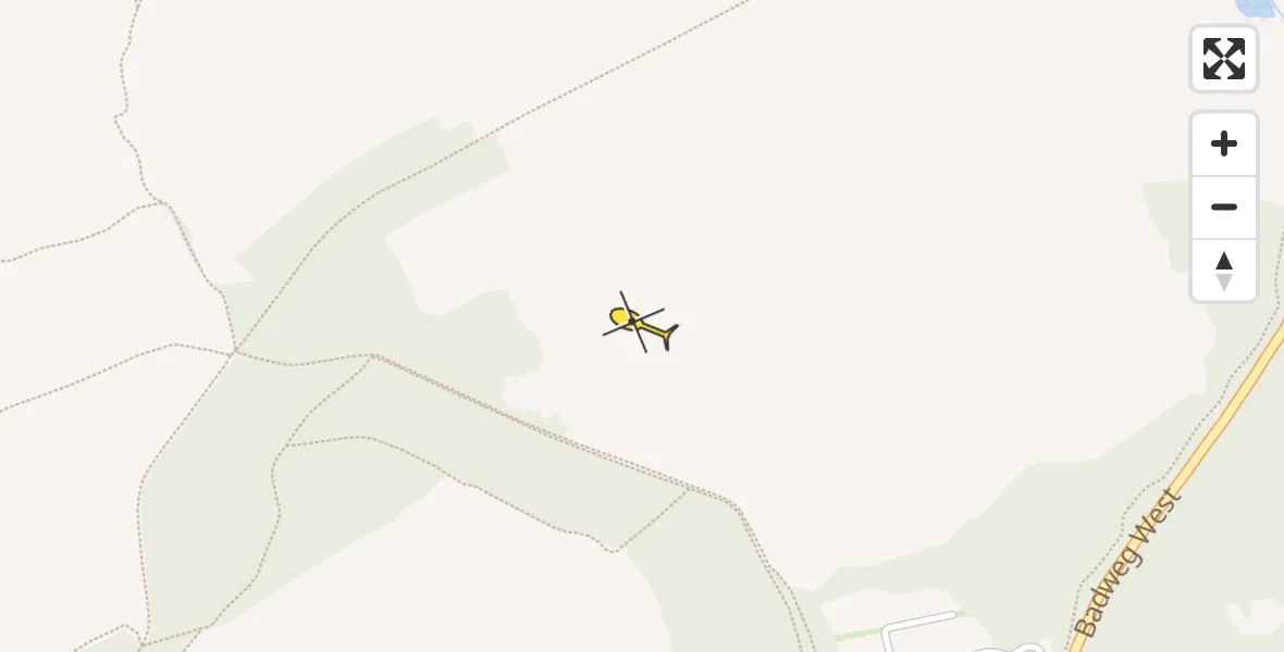 Routekaart van de vlucht: Ambulancehelikopter naar West-Terschelling