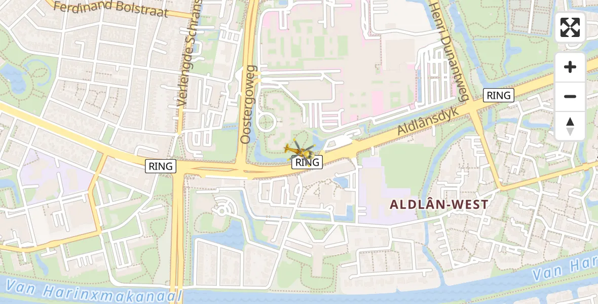 Vluchtroute Ambulancehelikopter Leeuwarden - Leeuwarden, 07 juli 2023, 22:49