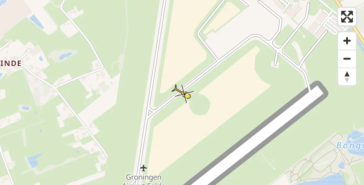 Routekaart van de vlucht: Lifeliner 4 naar Groningen Airport Eelde