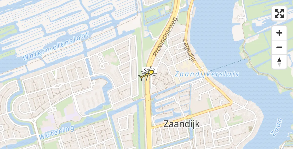 Routekaart van de vlucht: Lifeliner 2 naar Zaandijk