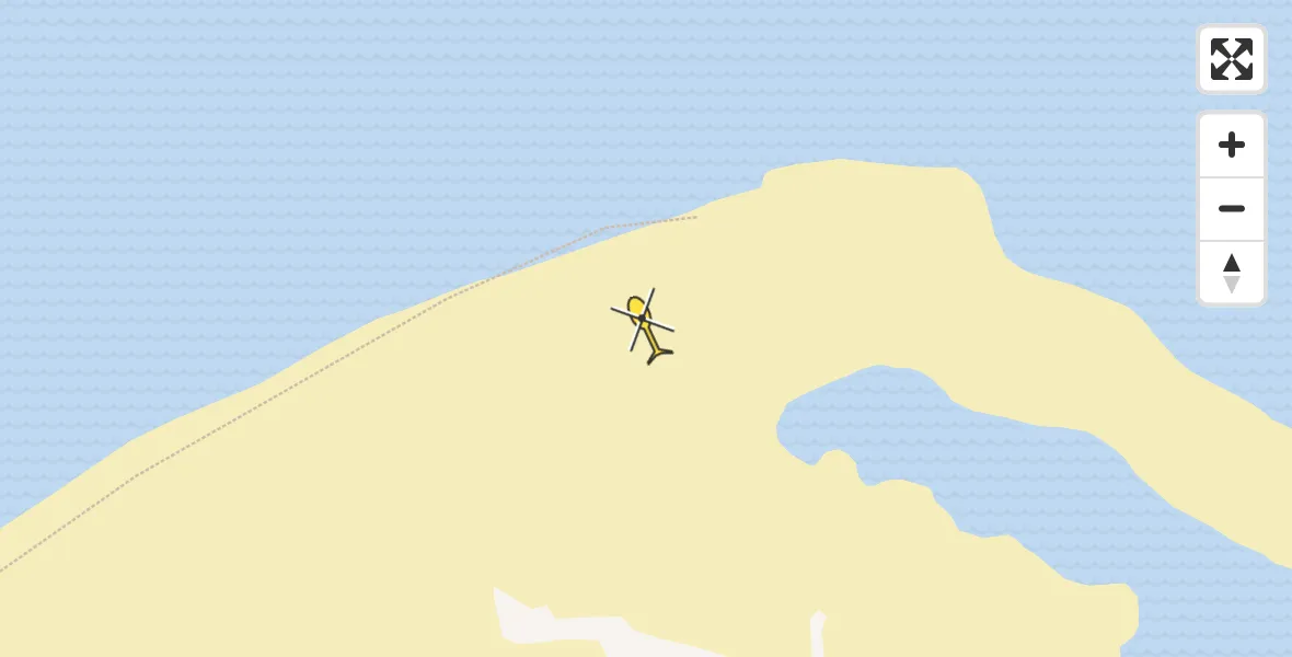 Routekaart van de vlucht: Ambulancehelikopter naar Hollum