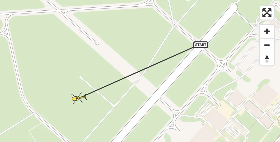 Routekaart van de vlucht: Politiehelikopter naar Schiphol
