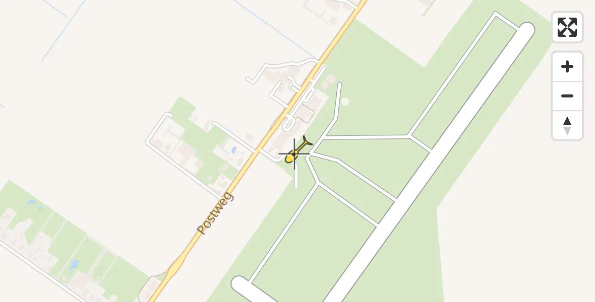 Routekaart van de vlucht: Politieheli naar Texel International Airport
