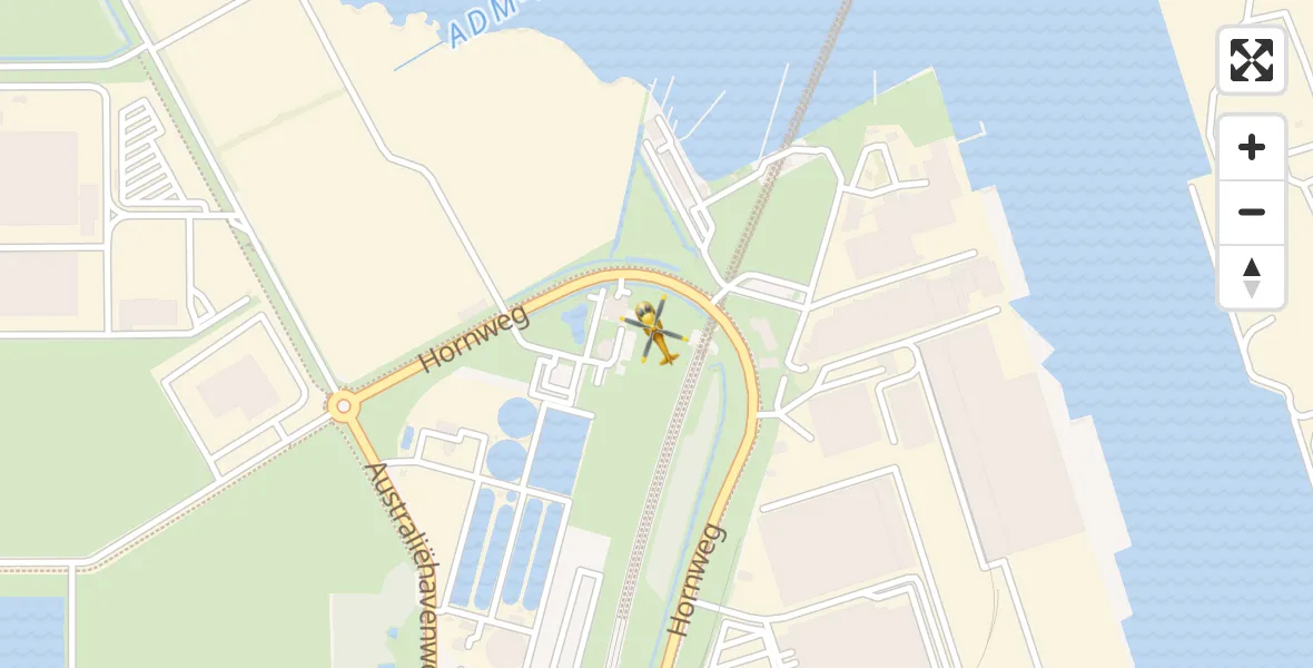 Vluchtroute Traumahelikopter Amsterdam Heliport - Amsterdam Heliport, 09 juli 2023, 14:02