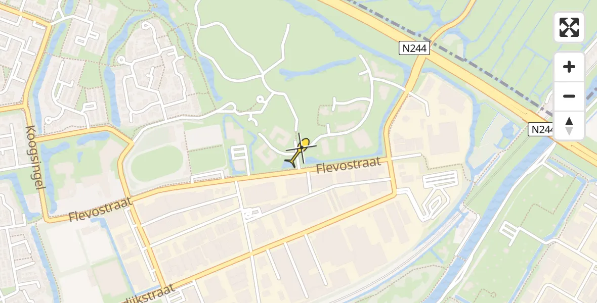 Routekaart van de vlucht: Lifeliner 2 naar Purmerend