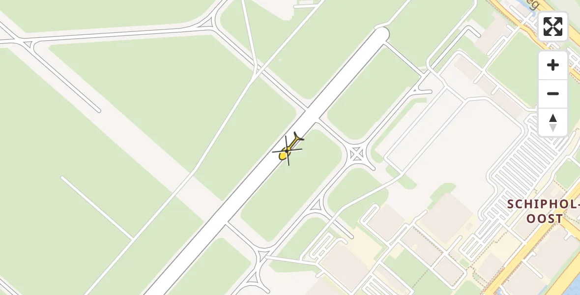 Vluchtroute Politiehelikopter van Schiphol naar Schiphol