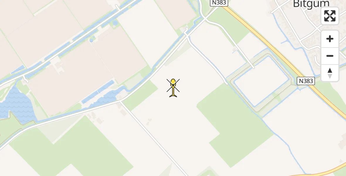 Routekaart van de vlucht: Ambulancehelikopter naar Bitgum